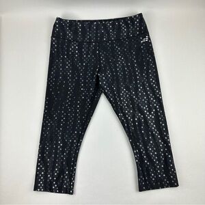 BCG Leggings Womens Medium Black Polka Dot Crop Length